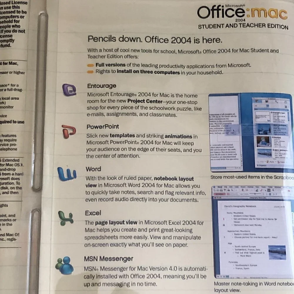 MICROSOFT OFFICE MAC Student & Teacher Edition